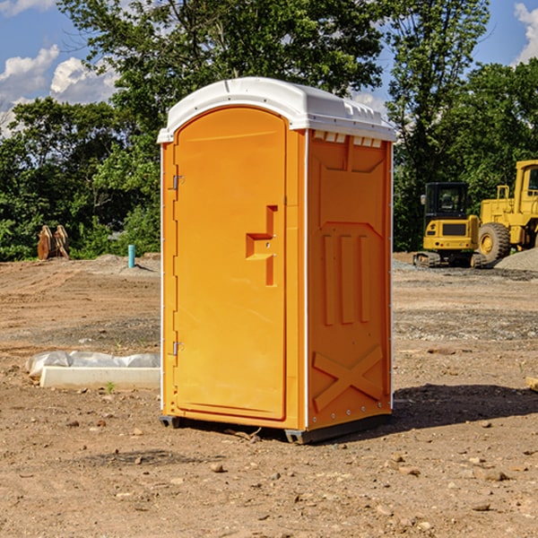 how often are the porta potties cleaned and serviced during a rental period in Rose Farm OH